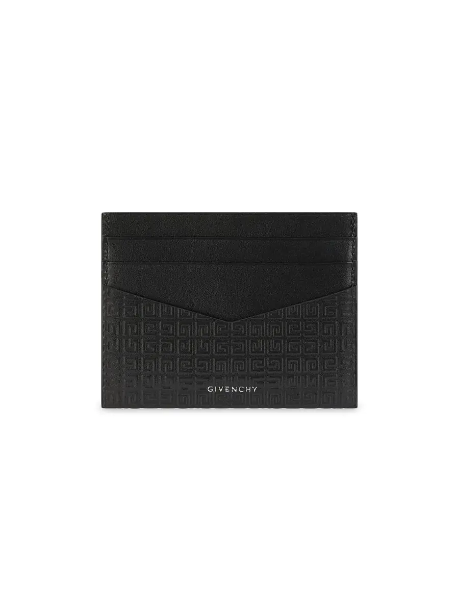 Givenchy Men's Plage Card Holder in Micro 4G Leather - Black | Image 1 Givenchy Men's Plage Card Holder in Micro 4G Leather - Black | Image 1