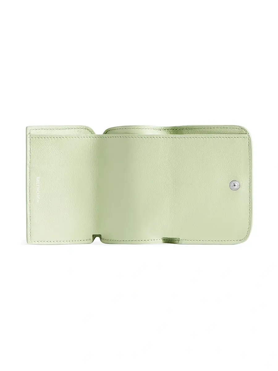 Balenciaga Cash Mini Wallet Lillies Print - Green | Vêtir