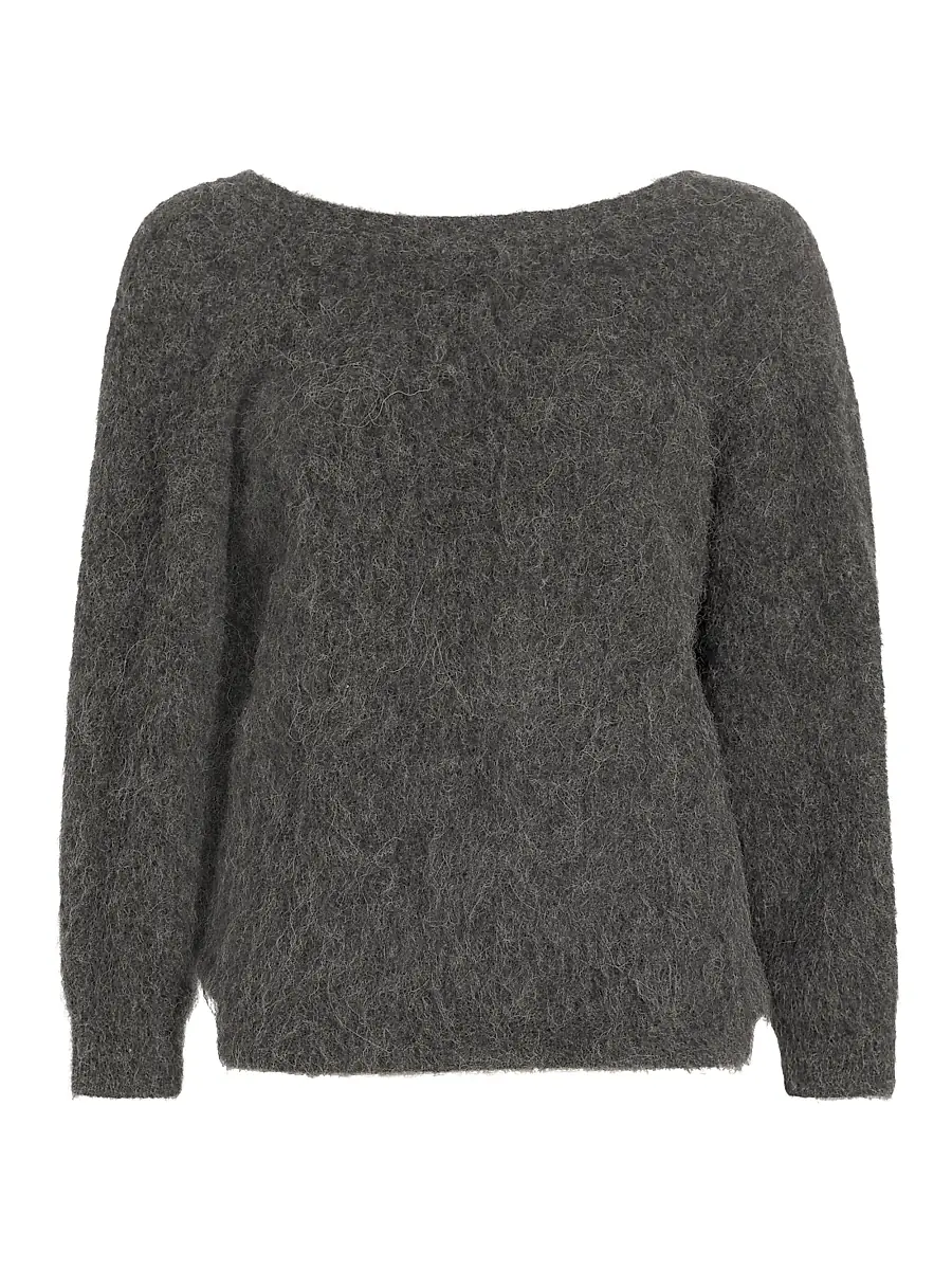 ba & sh Women's Fill Alpaca-Blend Twist Sweater - Carbone | Image 1 ba & sh Women's Fill Alpaca-Blend Twist Sweater - Carbone | Image 1