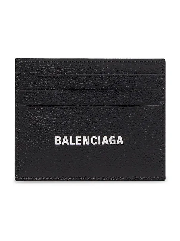 Men's Cash Card Holder With Split - Black White Men's Cash Card Holder With Split - Black White