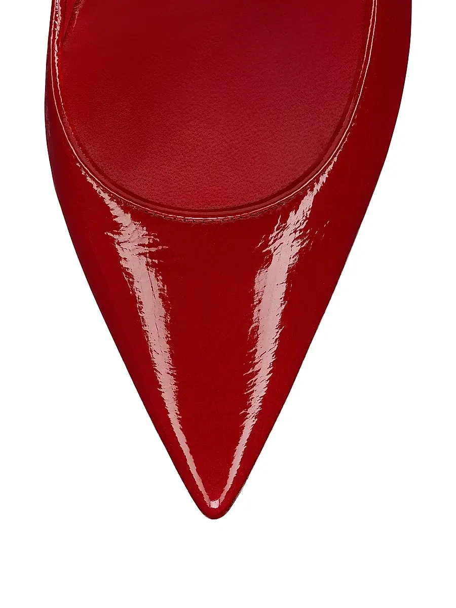 Christian Louboutin Women's Sporty Kate 100MM Patent Leather Pumps - Loubi | Thumbnail 4