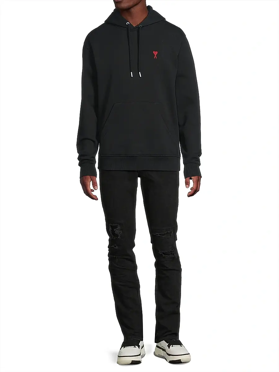 AMI PARIS Men's Ami De Coeur Cotton Hoodie | Thumbnail 2 AMI PARIS Men's Ami De Coeur Cotton Hoodie | Thumbnail 2