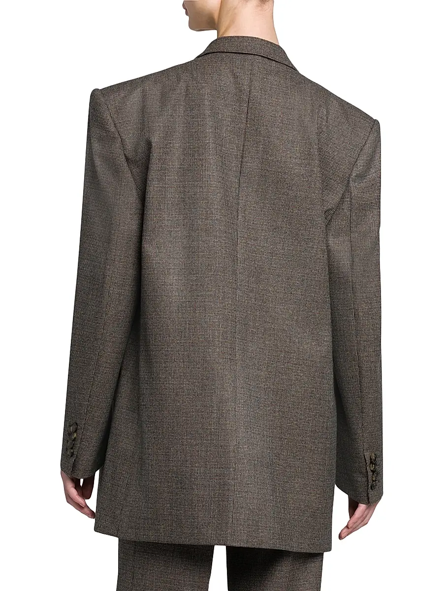 Stella McCartney Women's Wool Oversized Blazer - Camel Grey | Thumbnail 5 Stella McCartney Women's Wool Oversized Blazer - Camel Grey | Thumbnail 5