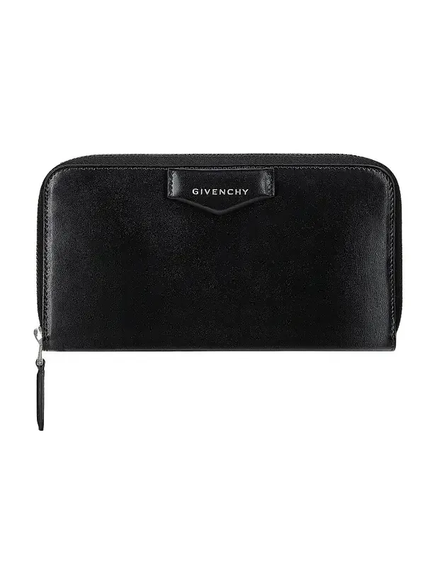Women's Antigona Zipped Wallet in Box Leather - Black Women's Antigona Zipped Wallet in Box Leather - Black