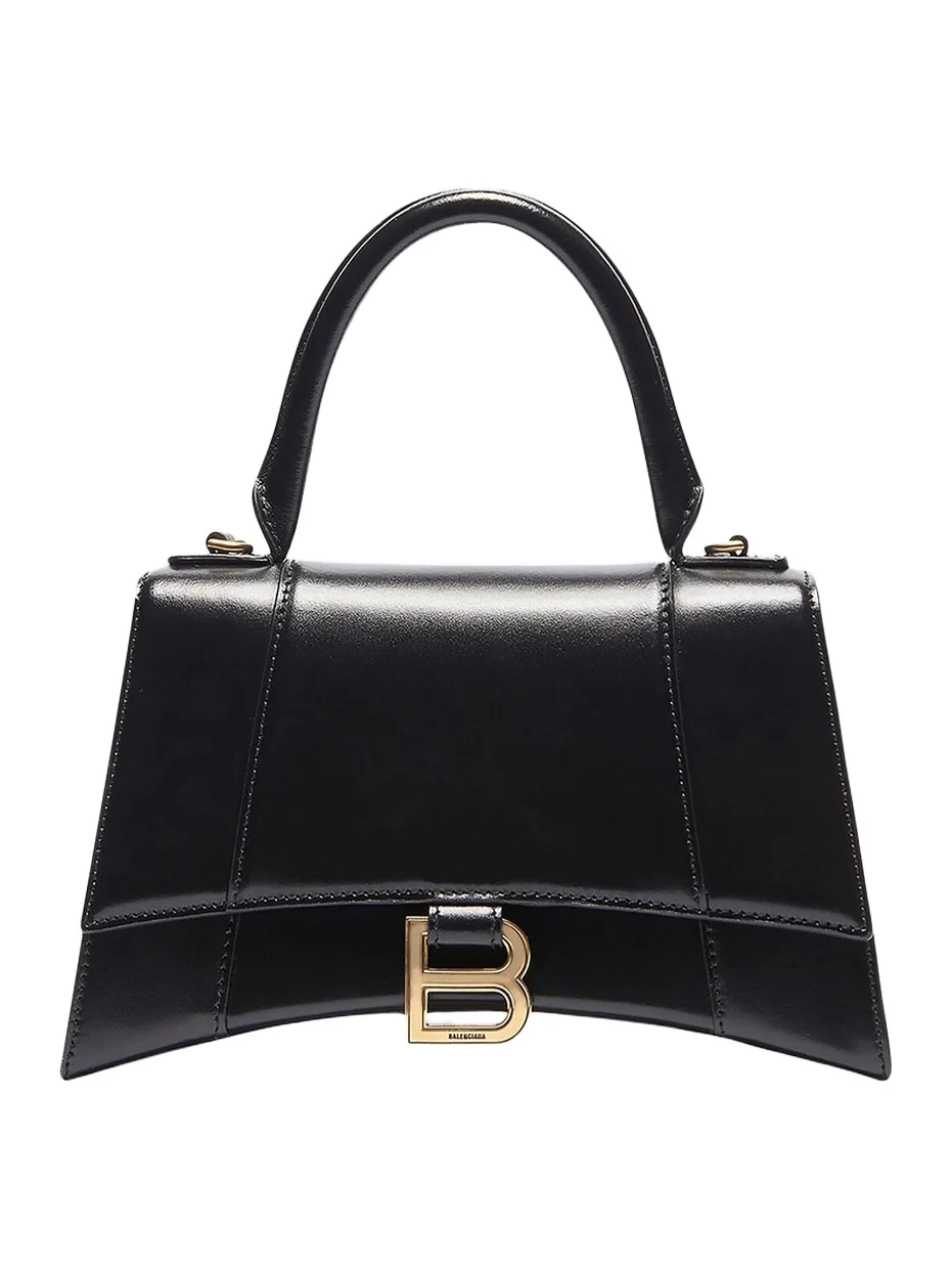 Women's Hourglass Small Box Leather Top Handle Bag