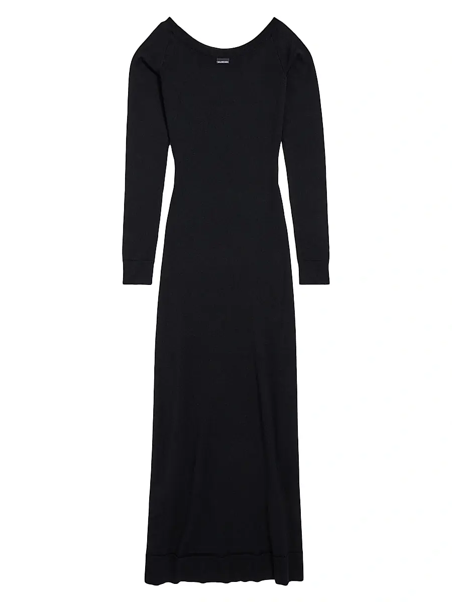 Balenciaga Women's Off-the-Shoulder V-Neck Dress | Thumbnail 2 Balenciaga Women's Off-the-Shoulder V-Neck Dress | Thumbnail 2