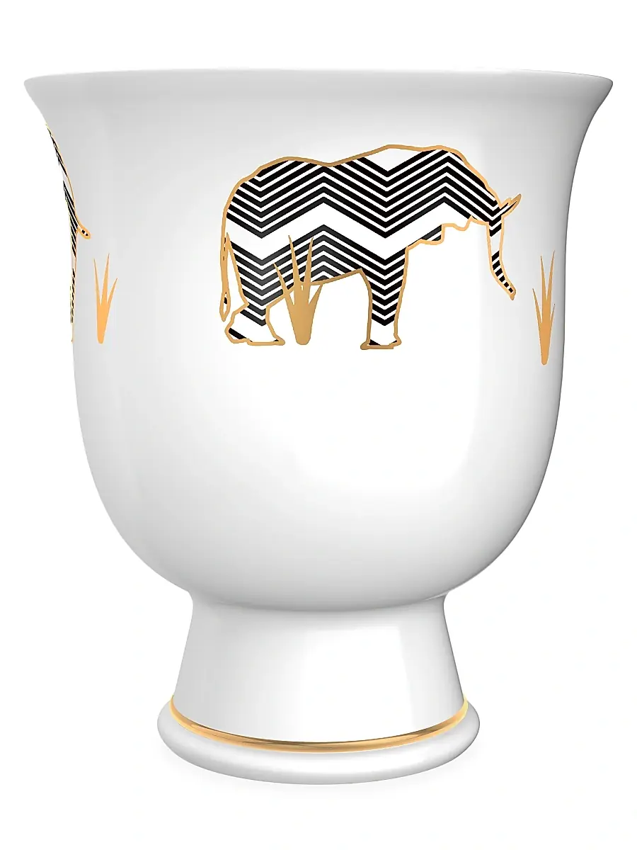 Memo Paris Women's Cuirs Nomades 4-Piece Amber Scented Bone China Eggcup Candle Set
