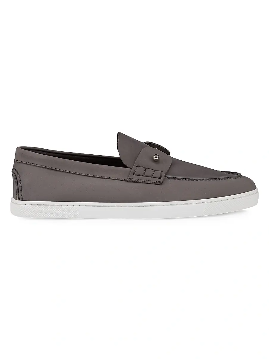 Christian Louboutin Men's Chambeli Boat Shoes - Smoky | Image 1 Christian Louboutin Men's Chambeli Boat Shoes - Smoky | Image 1