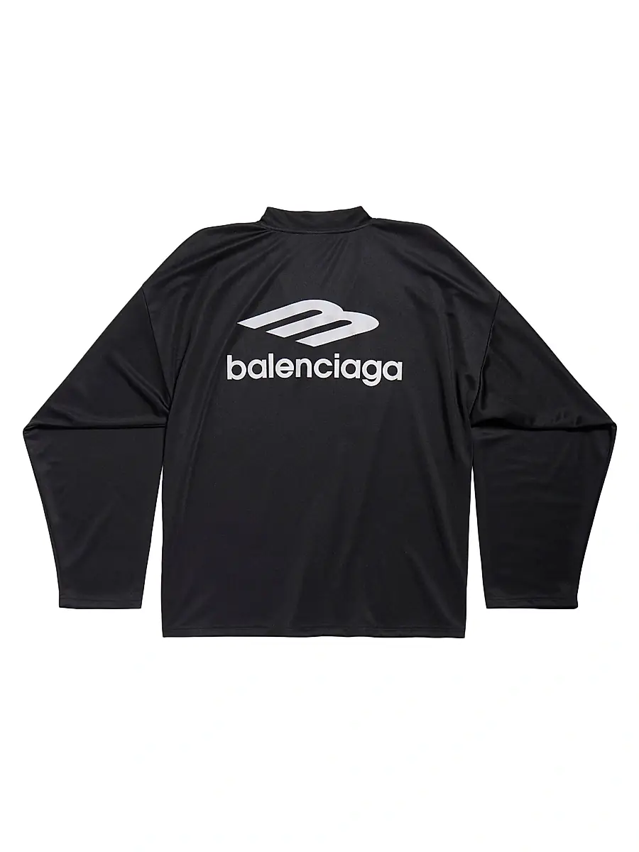Balenciaga Men's Skiwear - 3B Sports Icon Ski Long Sleeve T-Shirt Large Fit - White | Thumbnail 2 Balenciaga Men's Skiwear - 3B Sports Icon Ski Long Sleeve T-Shirt Large Fit - White | Thumbnail 2