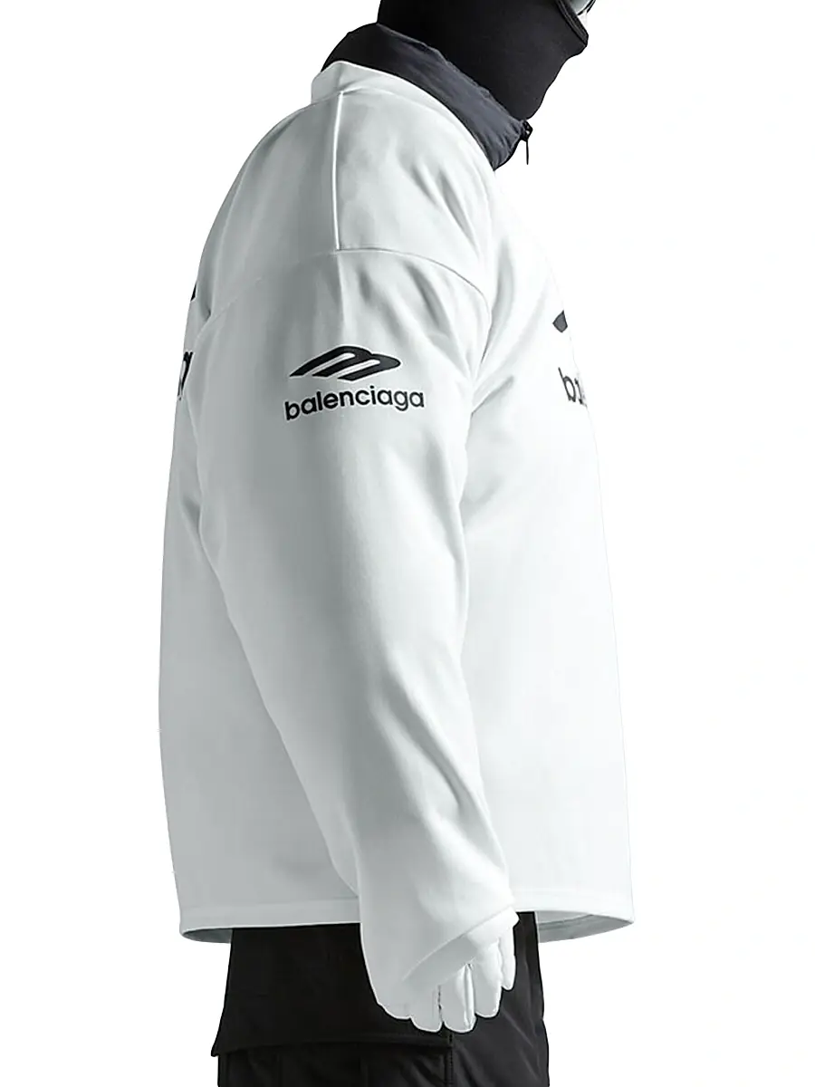 Balenciaga Men's Skiwear - 3B Sports Icon Ski Long Sleeve T-Shirt Large Fit - White | Thumbnail 7 Balenciaga Men's Skiwear - 3B Sports Icon Ski Long Sleeve T-Shirt Large Fit - White | Thumbnail 7
