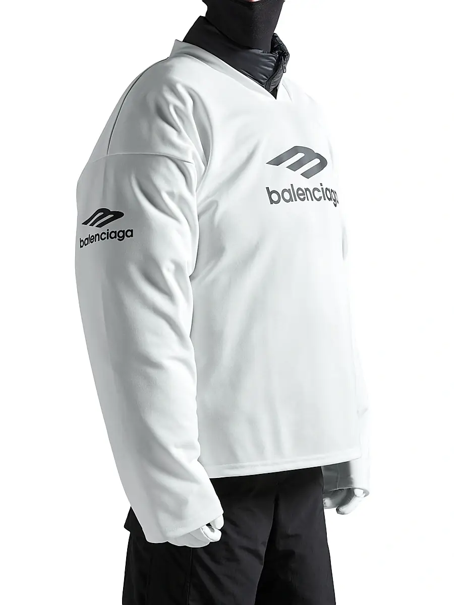 Balenciaga Men's Skiwear - 3B Sports Icon Ski Long Sleeve T-Shirt Large Fit - White | Thumbnail 8 Balenciaga Men's Skiwear - 3B Sports Icon Ski Long Sleeve T-Shirt Large Fit - White | Thumbnail 8