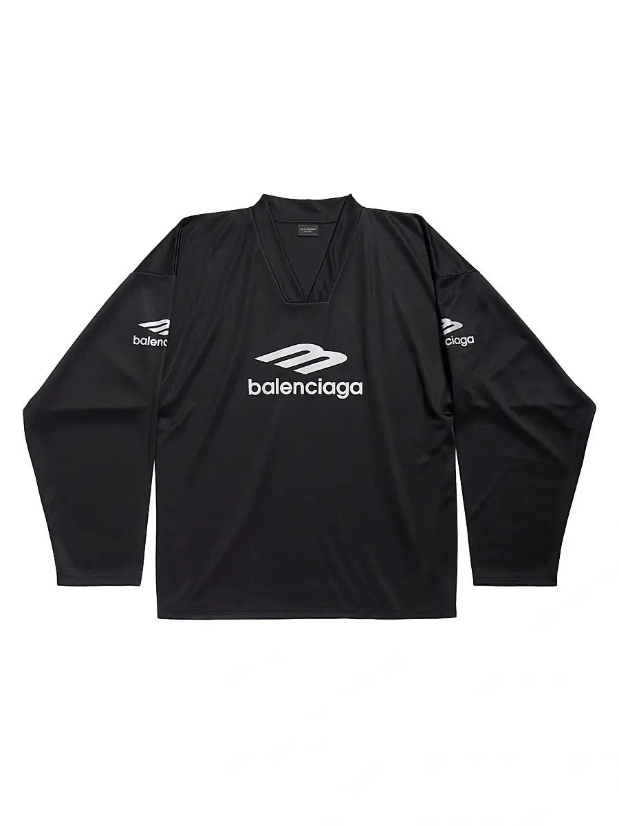 Balenciaga Men's Skiwear - 3B Sports Icon Ski Long Sleeve T-Shirt Large Fit - White | Image 1 Balenciaga Men's Skiwear - 3B Sports Icon Ski Long Sleeve T-Shirt Large Fit - White | Image 1