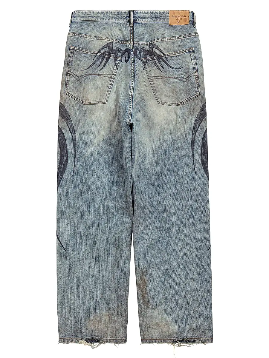 Balenciaga Unisex Y2k Stretched Knee Baggy Pants | Thumbnail 2 Balenciaga Unisex Y2k Stretched Knee Baggy Pants | Thumbnail 2