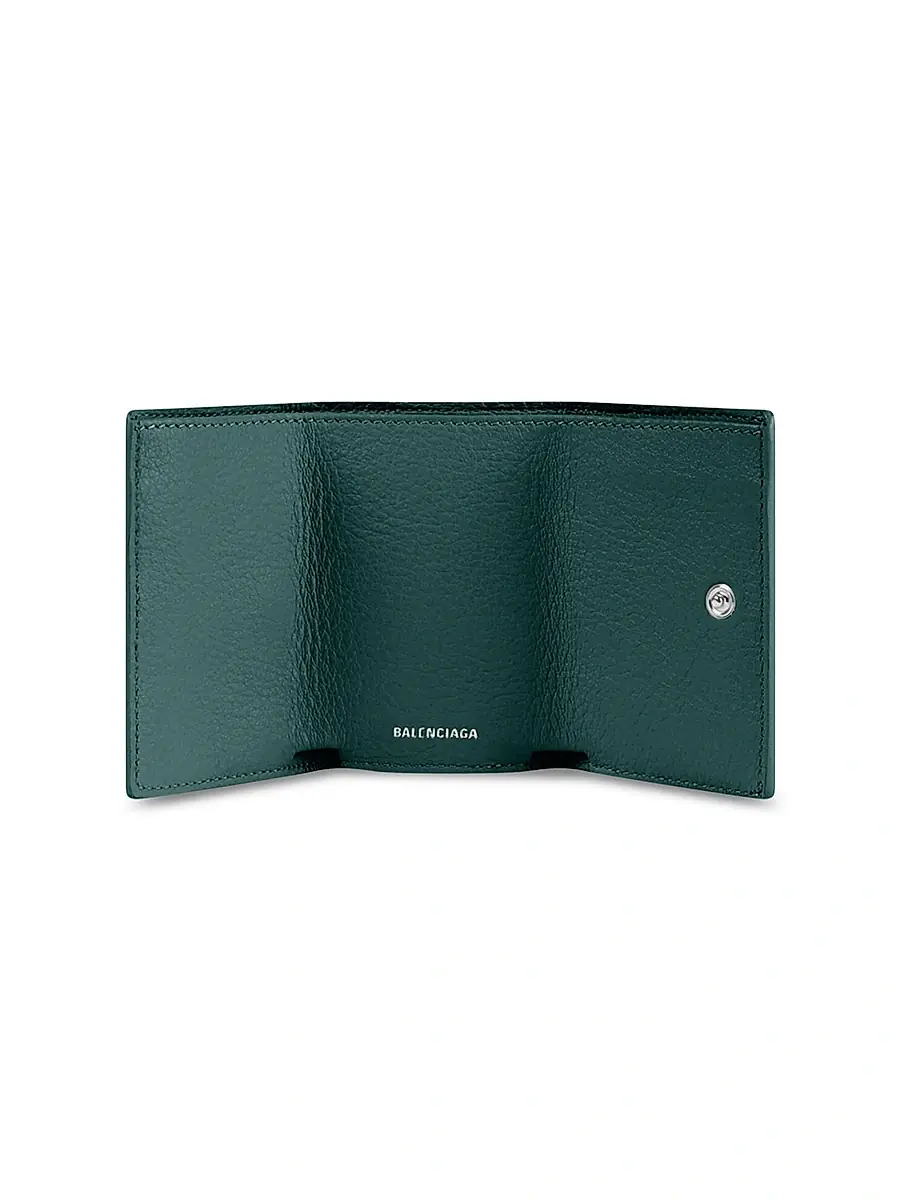 Balenciaga Women's Papier Mini Wallet - Vert Malachite | Thumbnail 4 Balenciaga Women's Papier Mini Wallet - Vert Malachite | Thumbnail 4