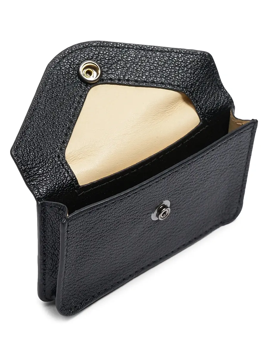 Lemaire Men's Envelope Leather Coin Purse - Black | Thumbnail 2