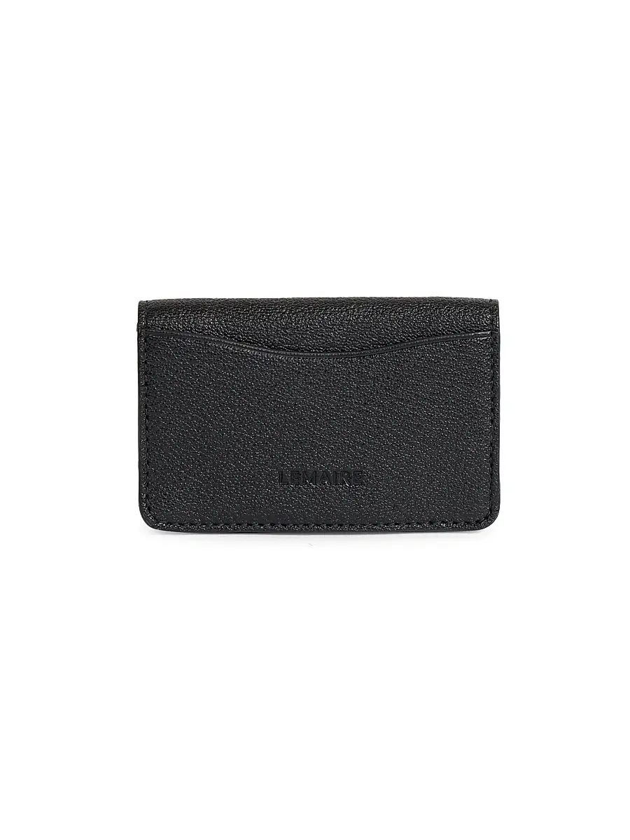 Lemaire Men's Envelope Leather Coin Purse - Black | Thumbnail 3