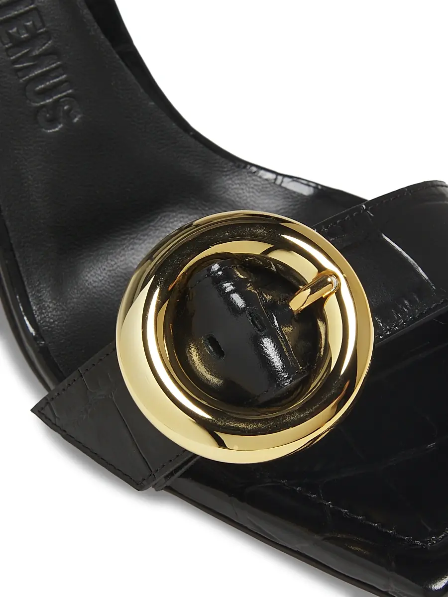 Jacquemus Women's Regalo 75MM Leather Sandals - Black | Thumbnail 6 Jacquemus Women's Regalo 75MM Leather Sandals - Black | Thumbnail 6