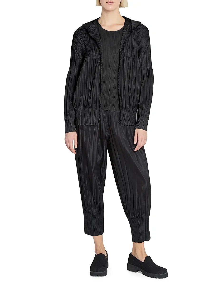Pleats Please Issey Miyake Women's Interplanetary Fluffy Basics Hoodie | Thumbnail 2 Pleats Please Issey Miyake Women's Interplanetary Fluffy Basics Hoodie | Thumbnail 2