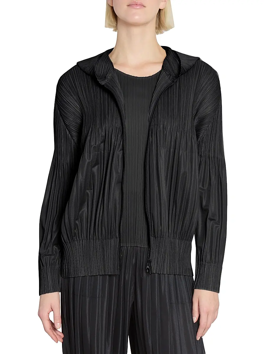 Pleats Please Issey Miyake Women's Interplanetary Fluffy Basics Hoodie | Thumbnail 3 Pleats Please Issey Miyake Women's Interplanetary Fluffy Basics Hoodie | Thumbnail 3