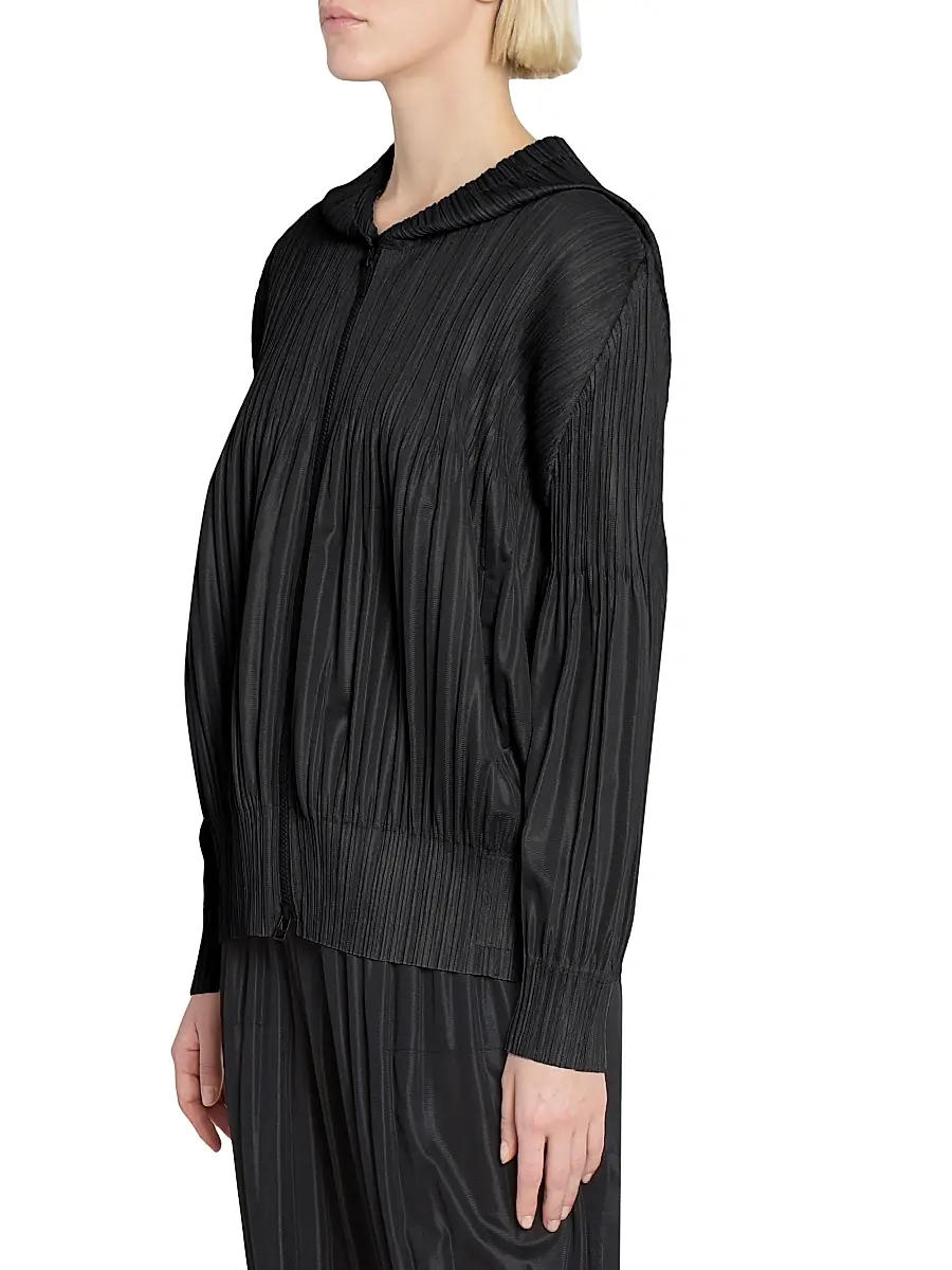 Pleats Please Issey Miyake Women's Interplanetary Fluffy Basics Hoodie | Thumbnail 4 Pleats Please Issey Miyake Women's Interplanetary Fluffy Basics Hoodie | Thumbnail 4
