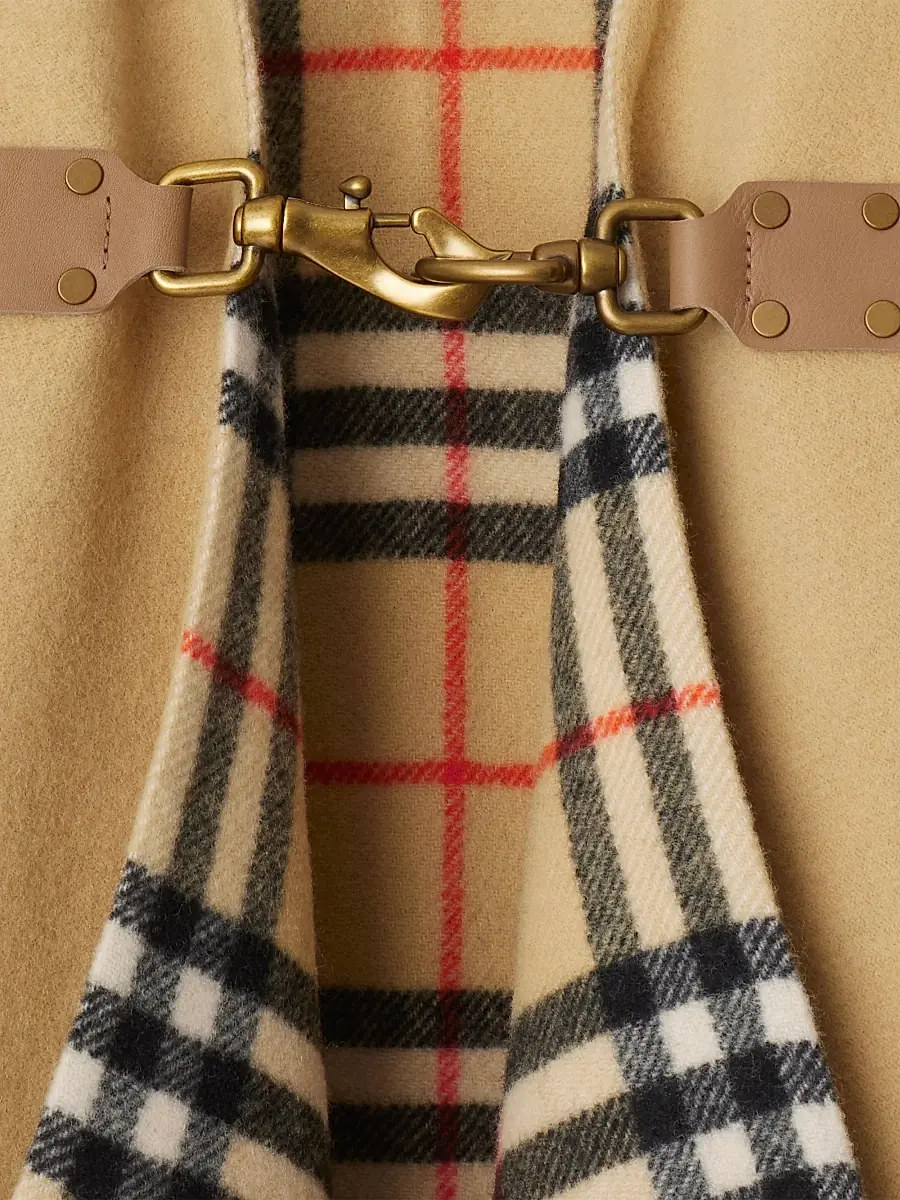 Burberry Women's St. Marsh Check Wool Cape | Thumbnail 5