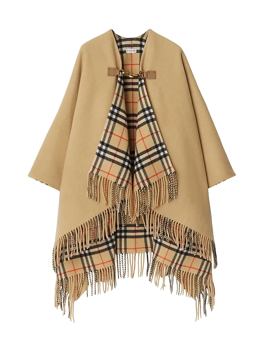 Burberry Women's St. Marsh Check Wool Cape