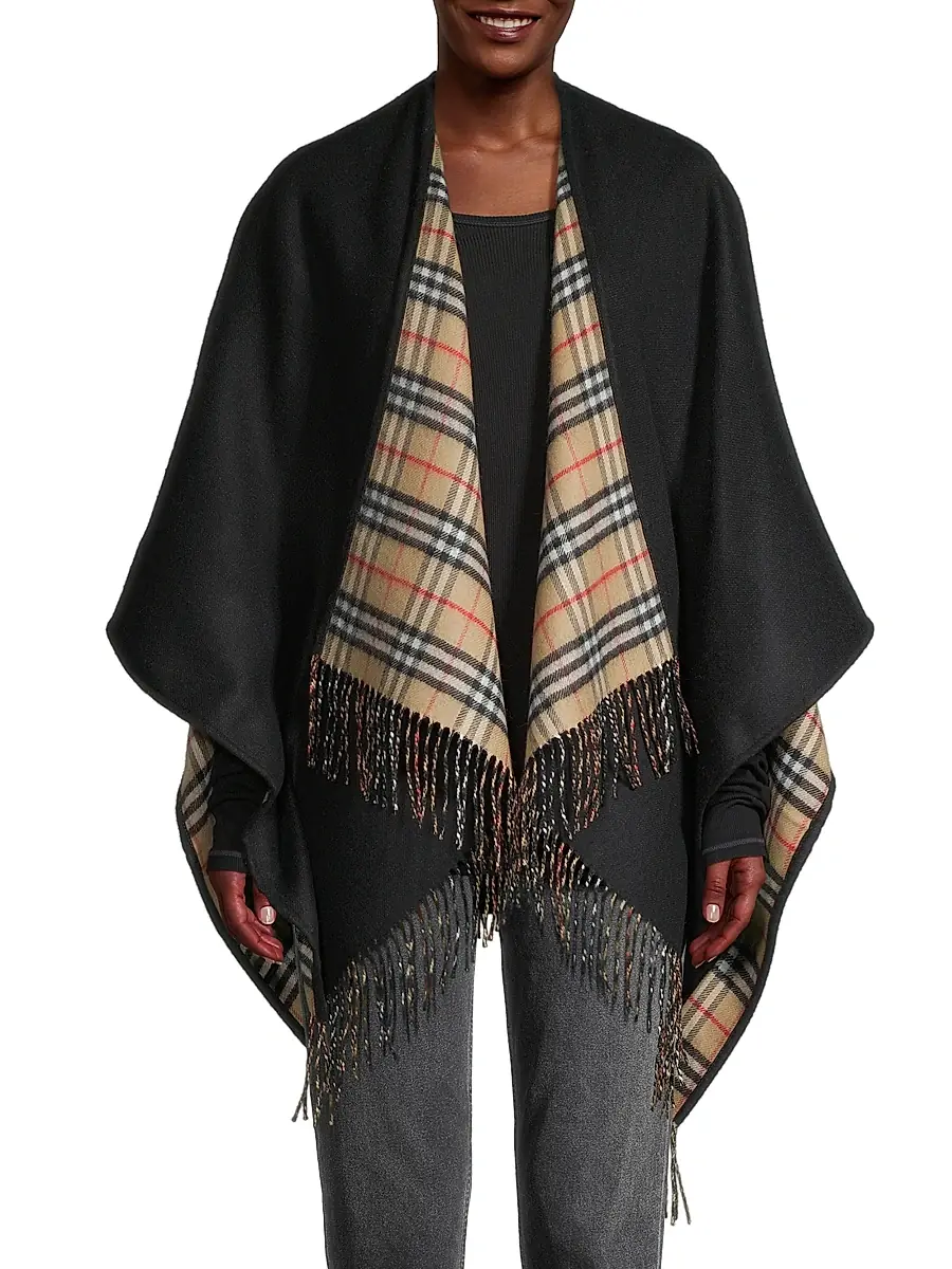 Burberry Women's Reversible Wool Cape | Thumbnail 3 Burberry Women's Reversible Wool Cape | Thumbnail 3