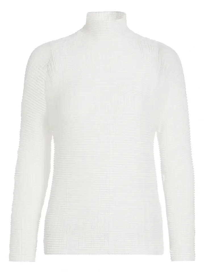 Issey Miyake Women's Wooly Pleats Long-Sleeve Blouse