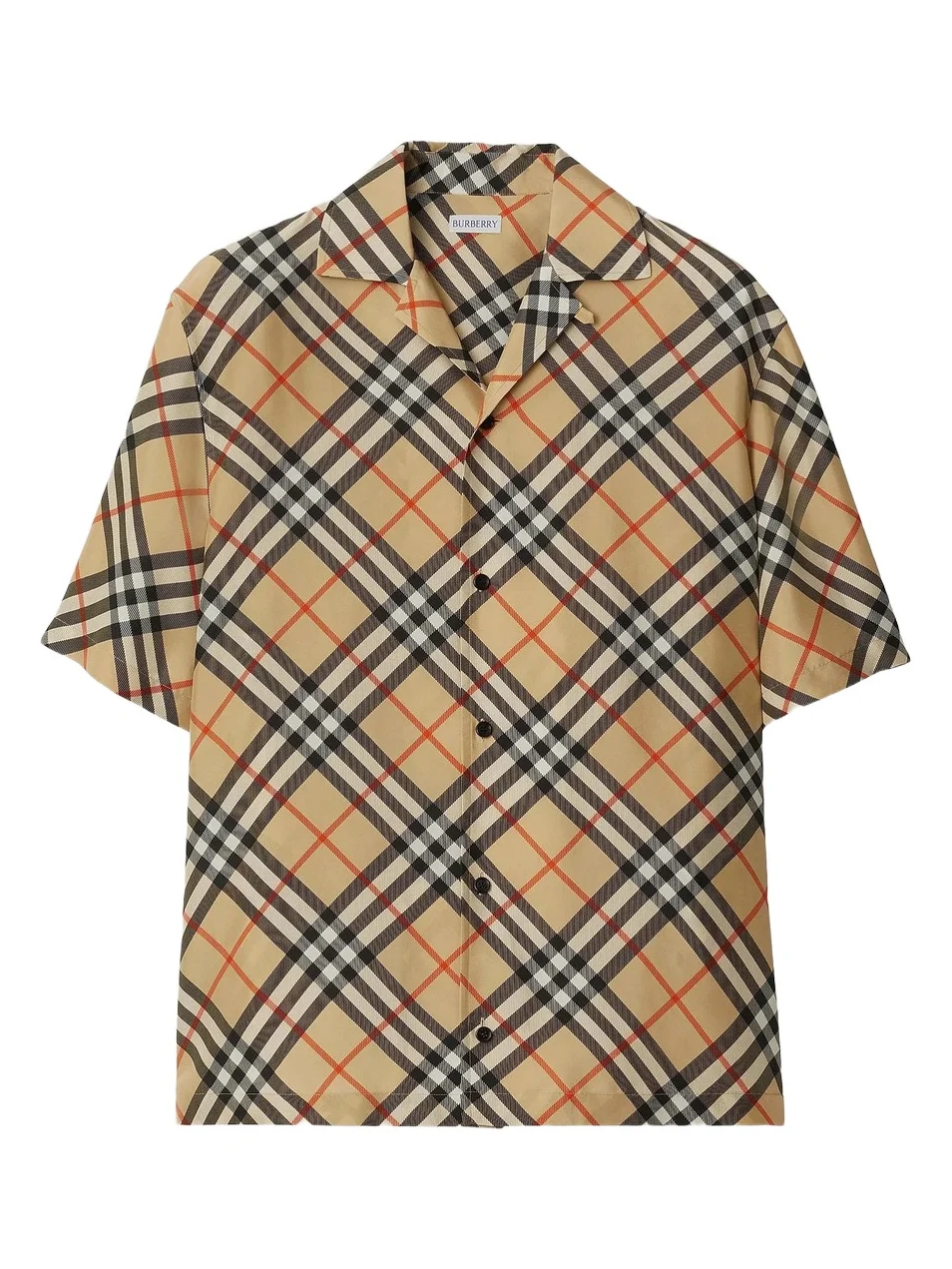 Men's Check Silk Camp Shirt Men's Check Silk Camp Shirt