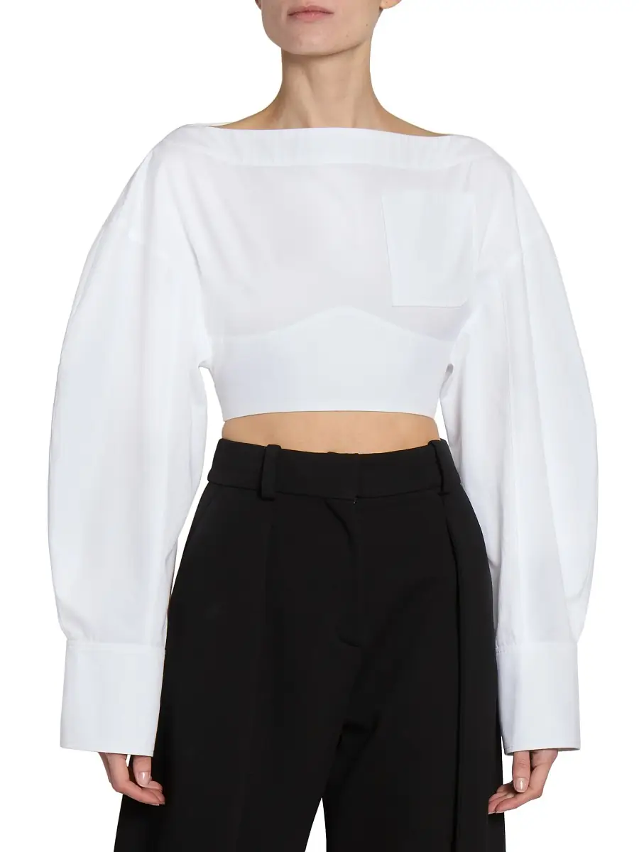Jacquemus Women's Casaco Cotton Blouse - White | Thumbnail 2 Jacquemus Women's Casaco Cotton Blouse - White | Thumbnail 2