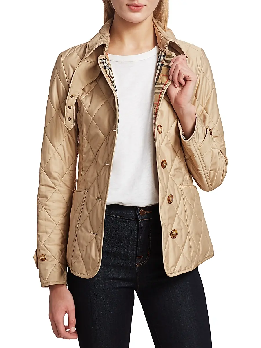 Burberry Women's Fernleigh Quilted Logo Jacket | Thumbnail 3 Burberry Women's Fernleigh Quilted Logo Jacket | Thumbnail 3