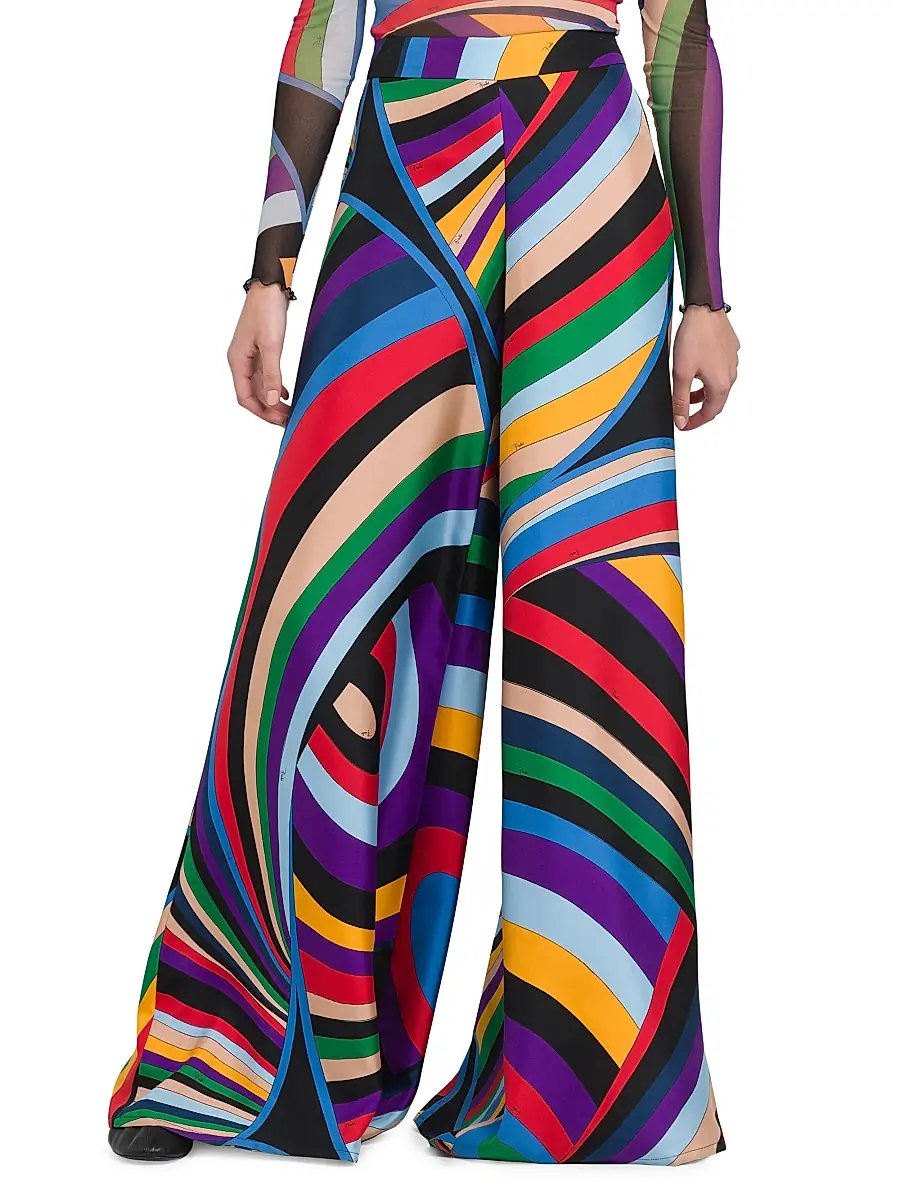Pucci Women's Parade Silk Twill Trousers - Viola Rosso | Thumbnail 3 Pucci Women's Parade Silk Twill Trousers - Viola Rosso | Thumbnail 3