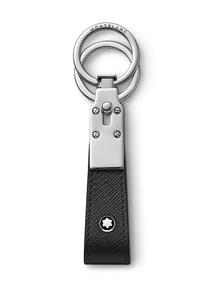 Montblanc Men's Sartorial Leather & Stainless Steel Key Fob