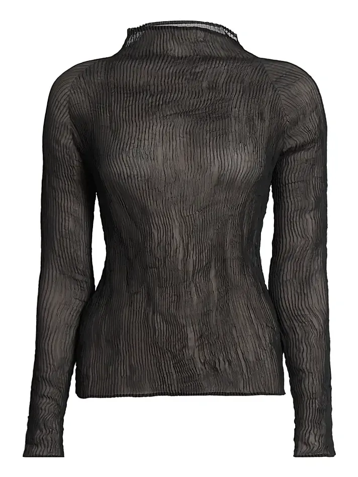 Women's Chiffon Twist Plissé Shirt Women's Chiffon Twist Plissé Shirt