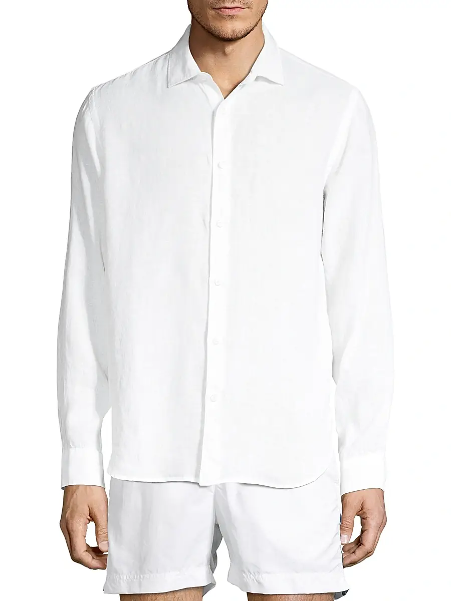 Orlebar Brown Men's Giles Linen Shirt | Thumbnail 3 Orlebar Brown Men's Giles Linen Shirt | Thumbnail 3