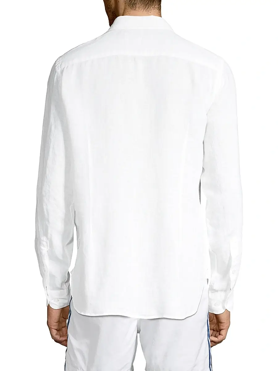 Orlebar Brown Men's Giles Linen Shirt | Thumbnail 5 Orlebar Brown Men's Giles Linen Shirt | Thumbnail 5