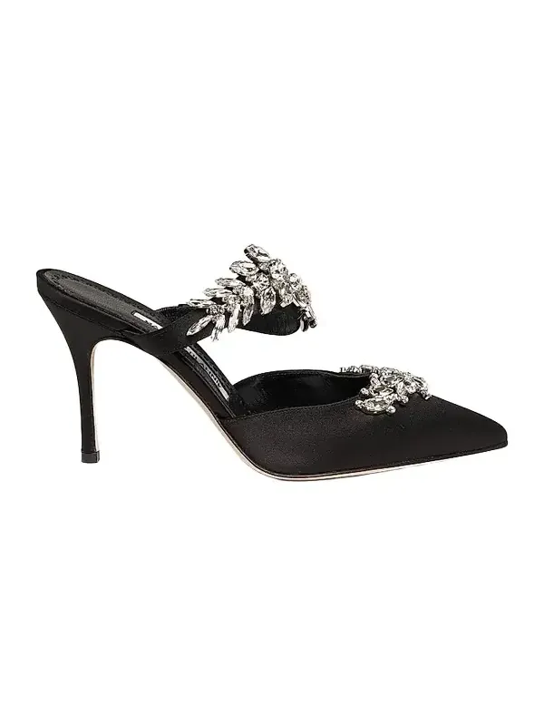 Women's Lurum 90MM Embellished Satin Mules Women's Lurum 90MM Embellished Satin Mules
