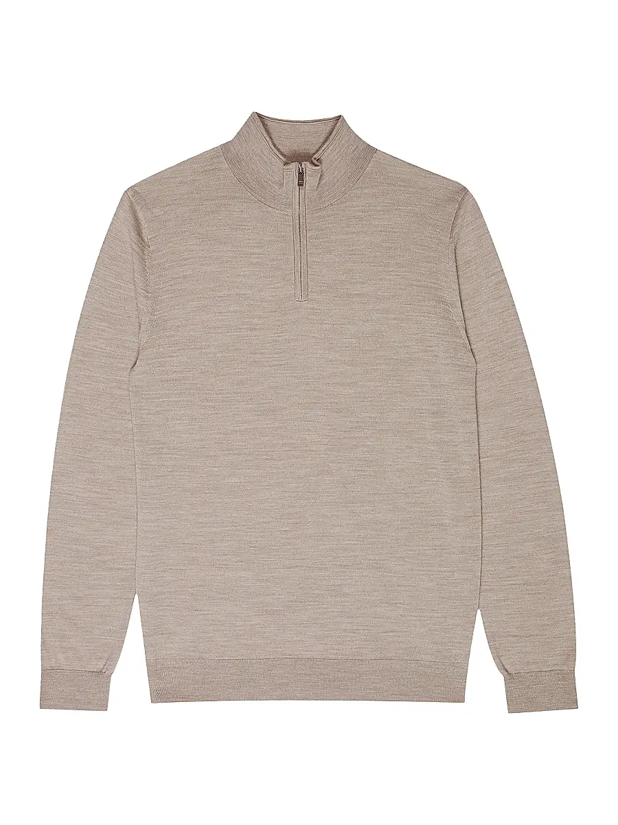 Reiss Men's Blackhall Wool Half-Zip Pullover