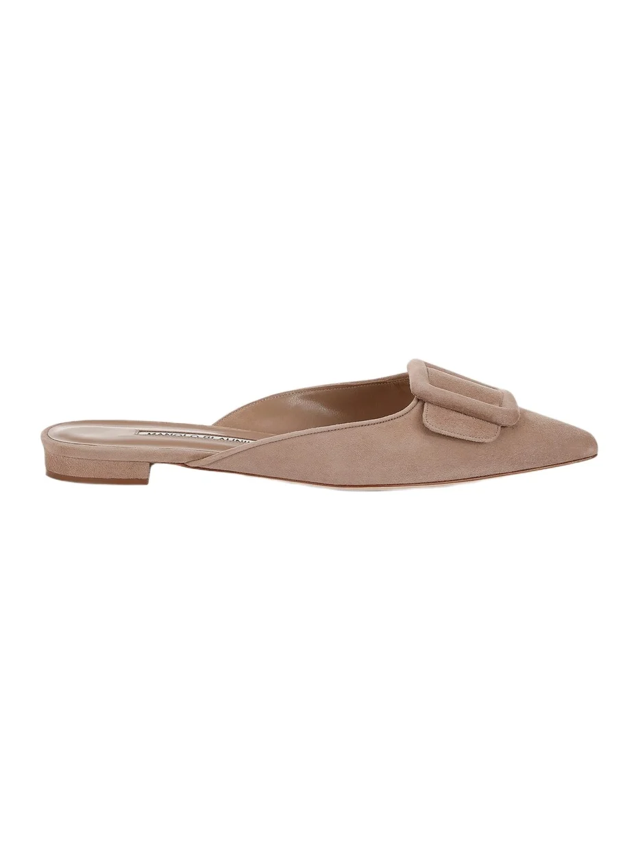 Manolo Blahnik Women's Maysale Suede Flats