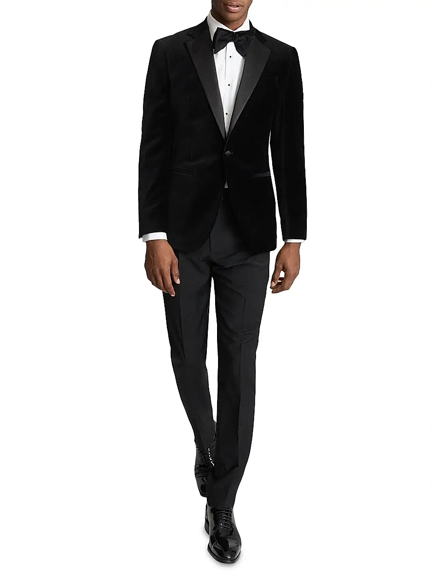Reiss Men's Cotton-Blend Single-Button Blazer | Thumbnail 2 Reiss Men's Cotton-Blend Single-Button Blazer | Thumbnail 2