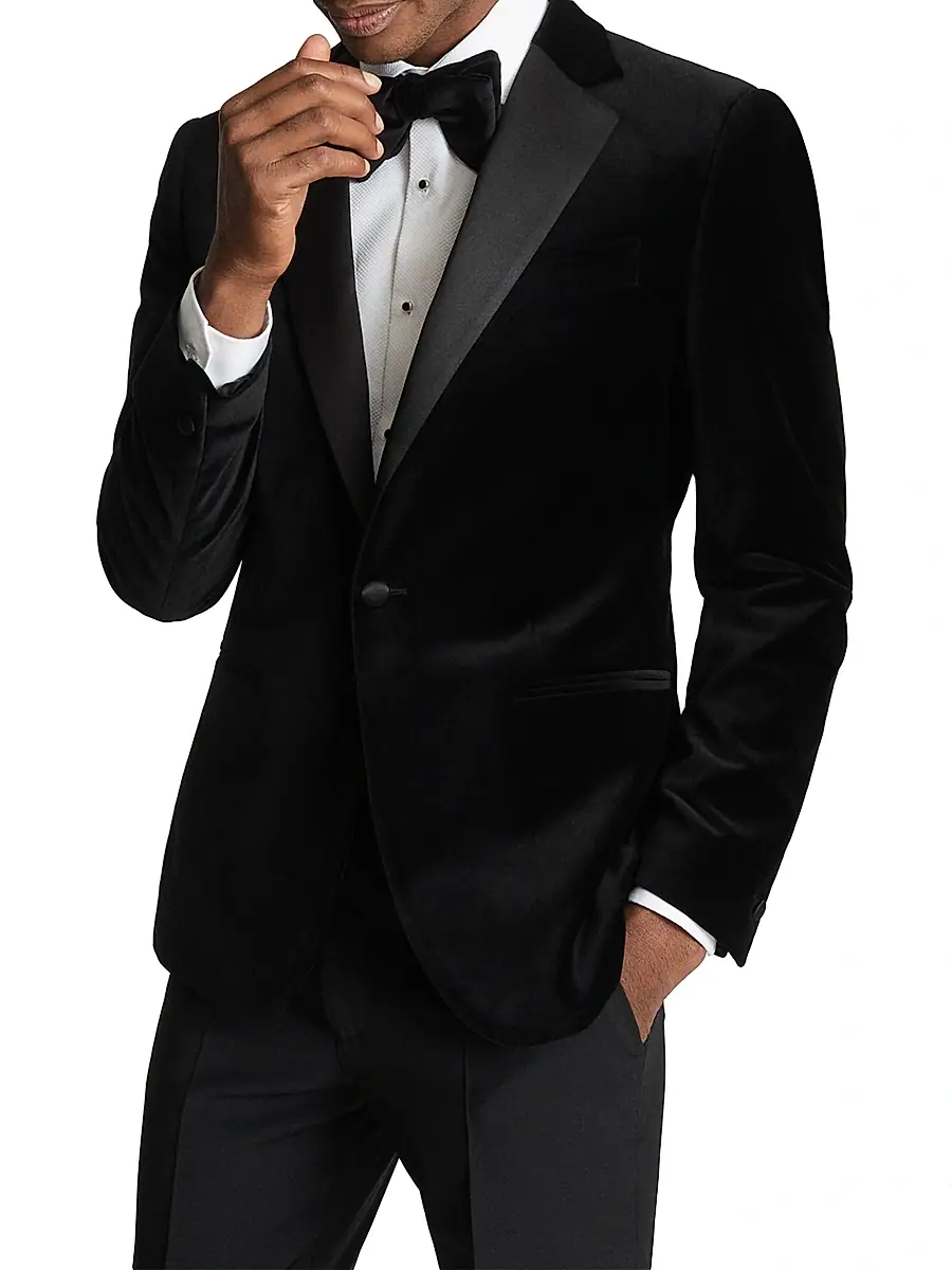 Reiss Men's Cotton-Blend Single-Button Blazer | Thumbnail 3 Reiss Men's Cotton-Blend Single-Button Blazer | Thumbnail 3