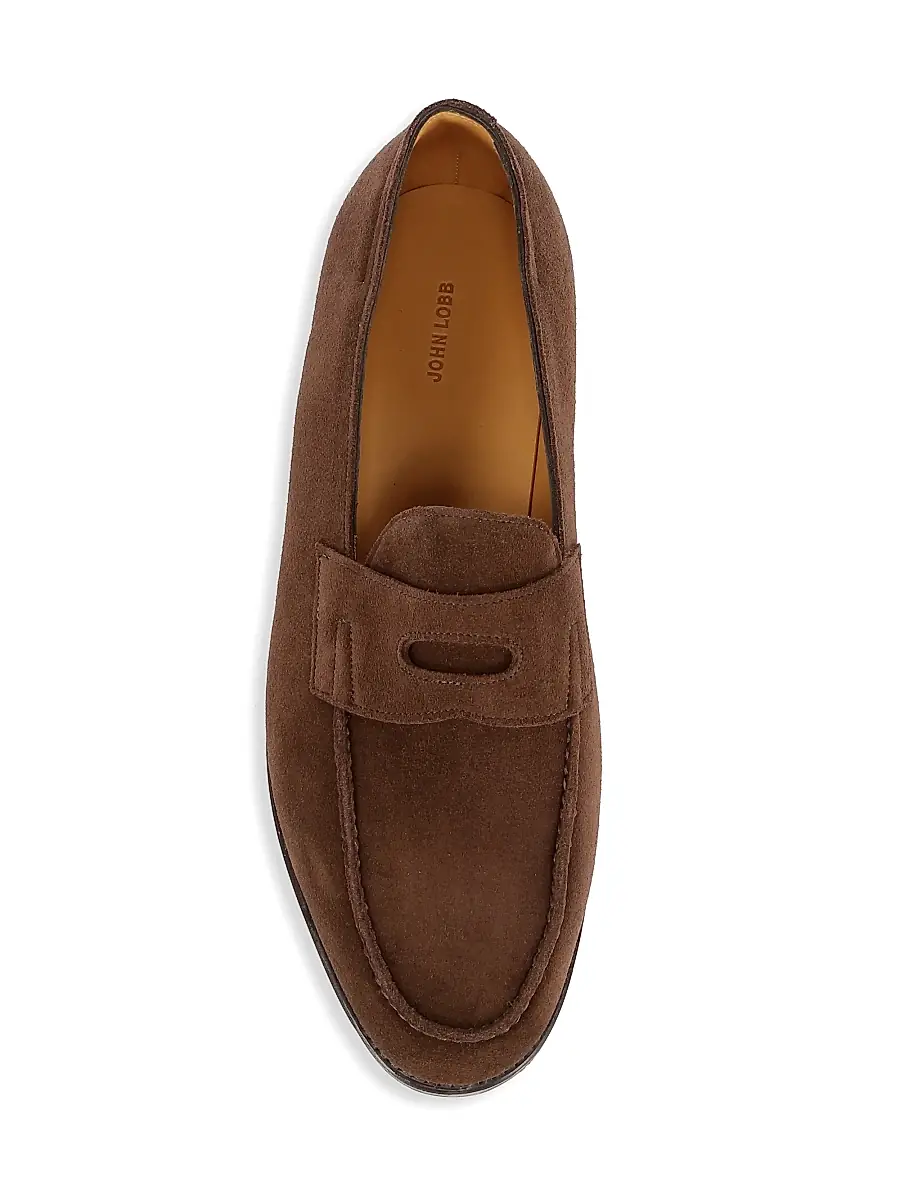 John Lobb Men's Lopez Suede Loafers | Thumbnail 5 John Lobb Men's Lopez Suede Loafers | Thumbnail 5