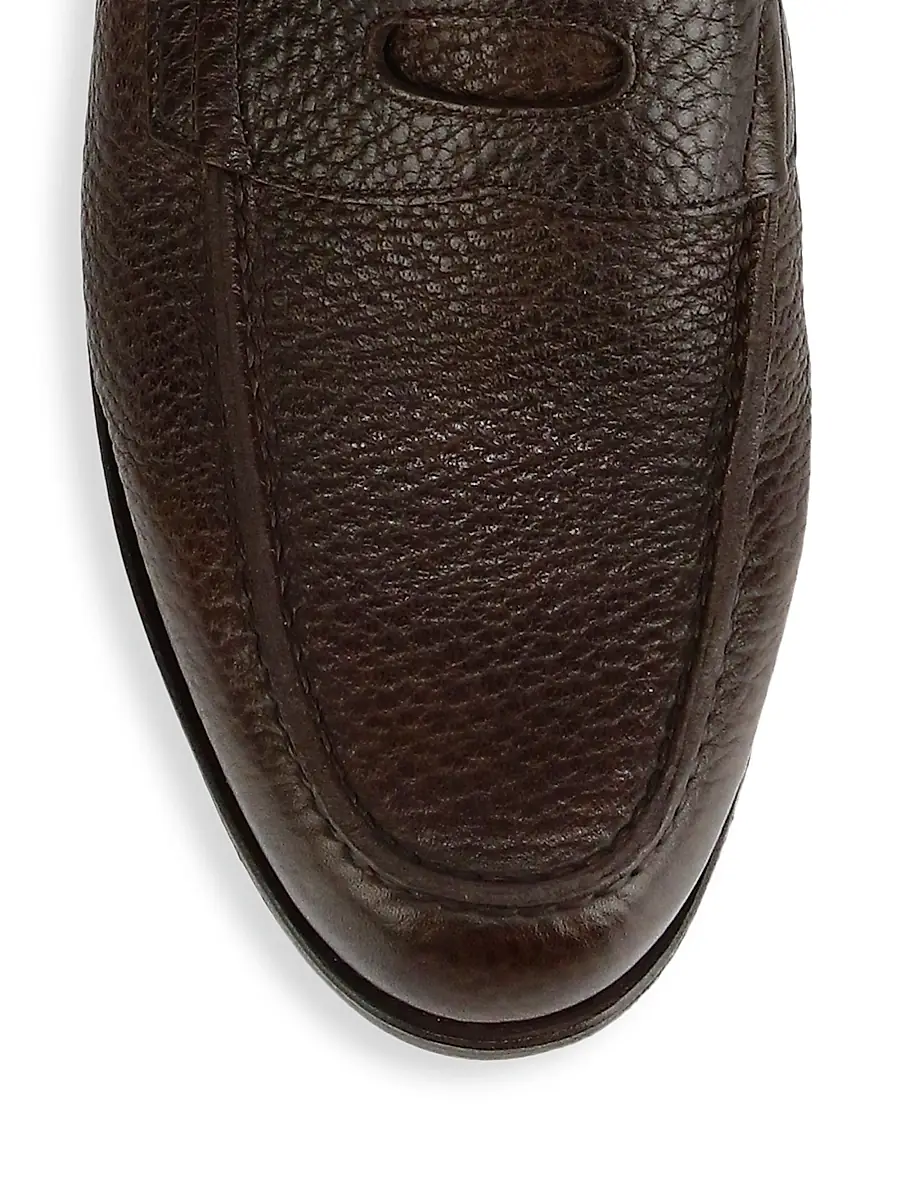 John Lobb Men's Lopez Grain Leather Loafers | Thumbnail 4