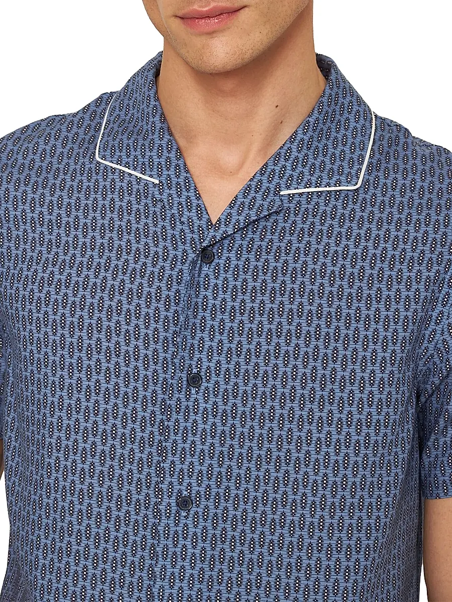 Orlebar Brown Men's Hibbert Perez Abstract Camp Shirt | Thumbnail 4 Orlebar Brown Men's Hibbert Perez Abstract Camp Shirt | Thumbnail 4