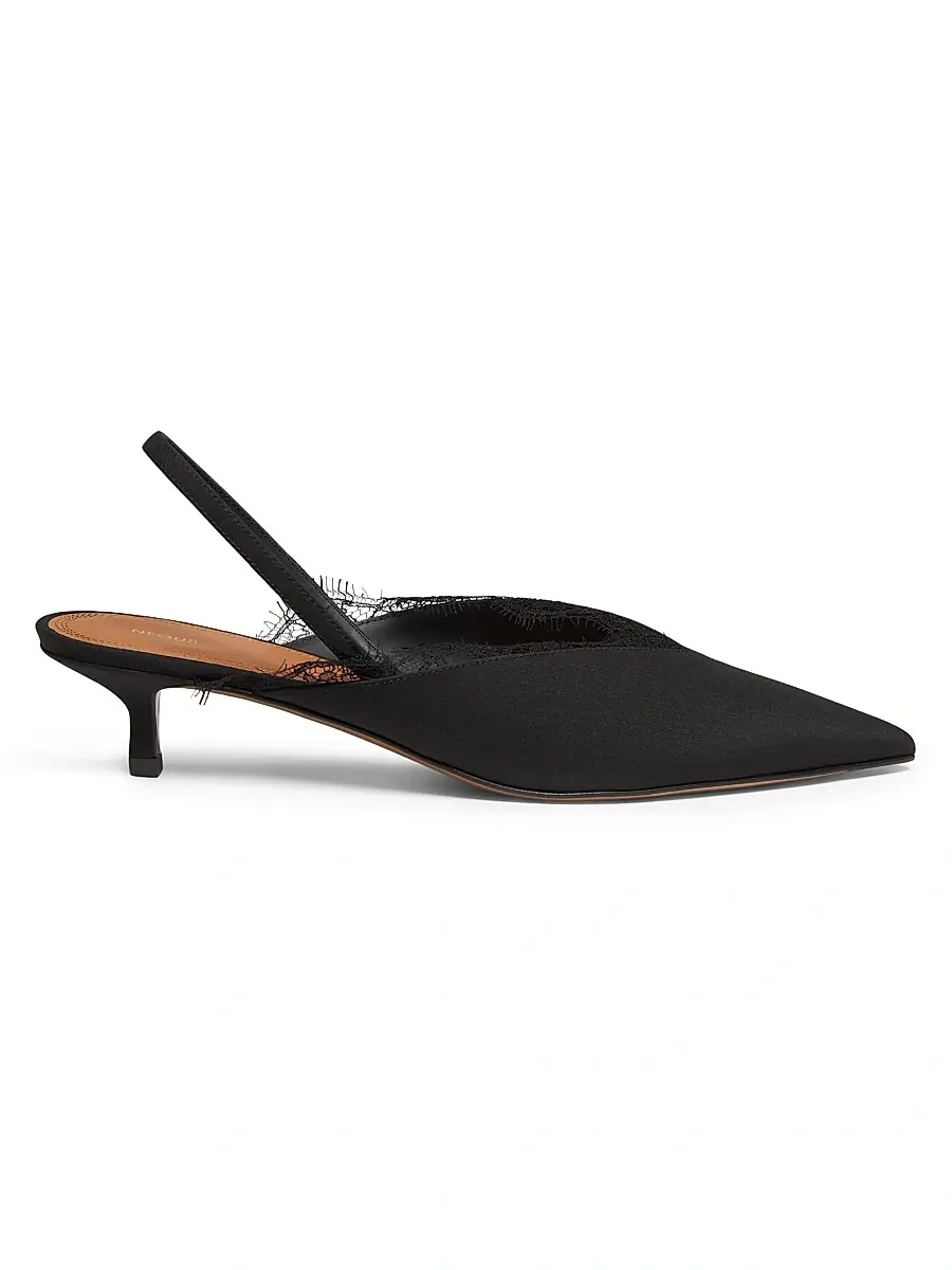 NEOUS Women's Irena 40MM Crepe de Chine Slingbacks | Image 1 NEOUS Women's Irena 40MM Crepe de Chine Slingbacks | Image 1