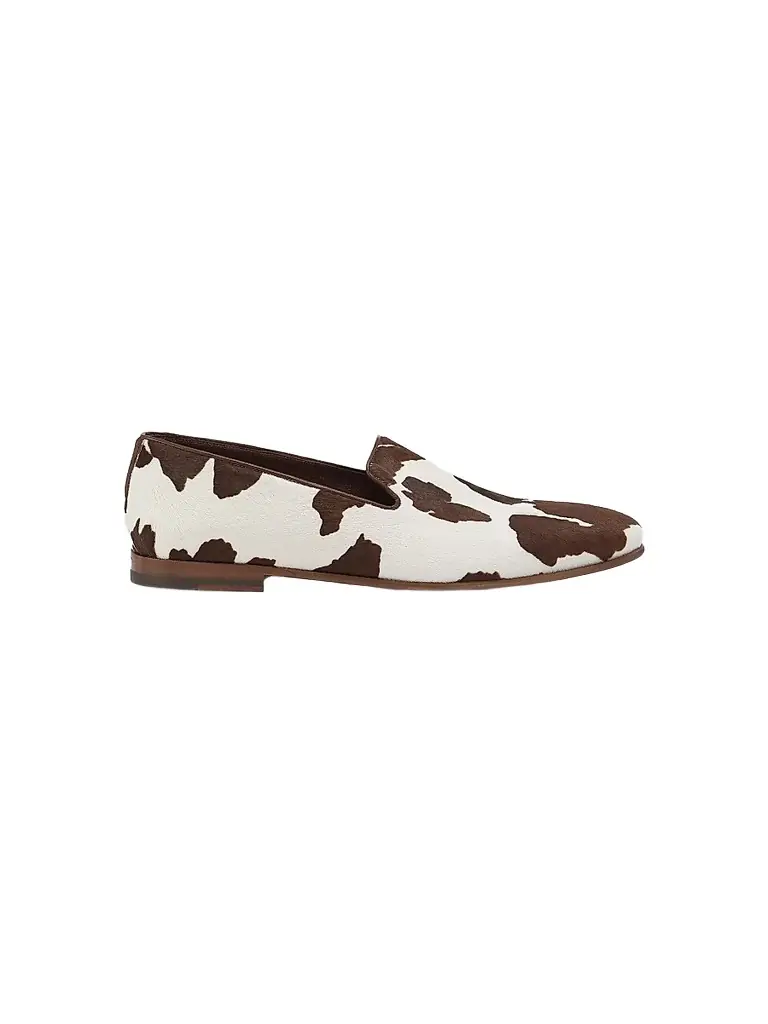 Manolo Blahnik Men's Mario Cow Print Loafers | Image 1 Manolo Blahnik Men's Mario Cow Print Loafers | Image 1