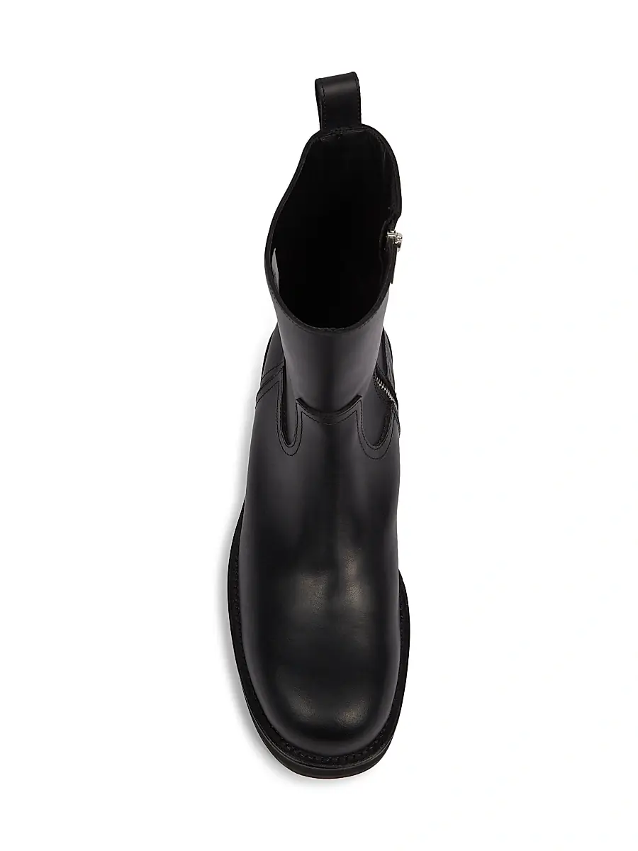 Acne Studios Men's Besare Waxed Leather Boots - Black | Thumbnail 5