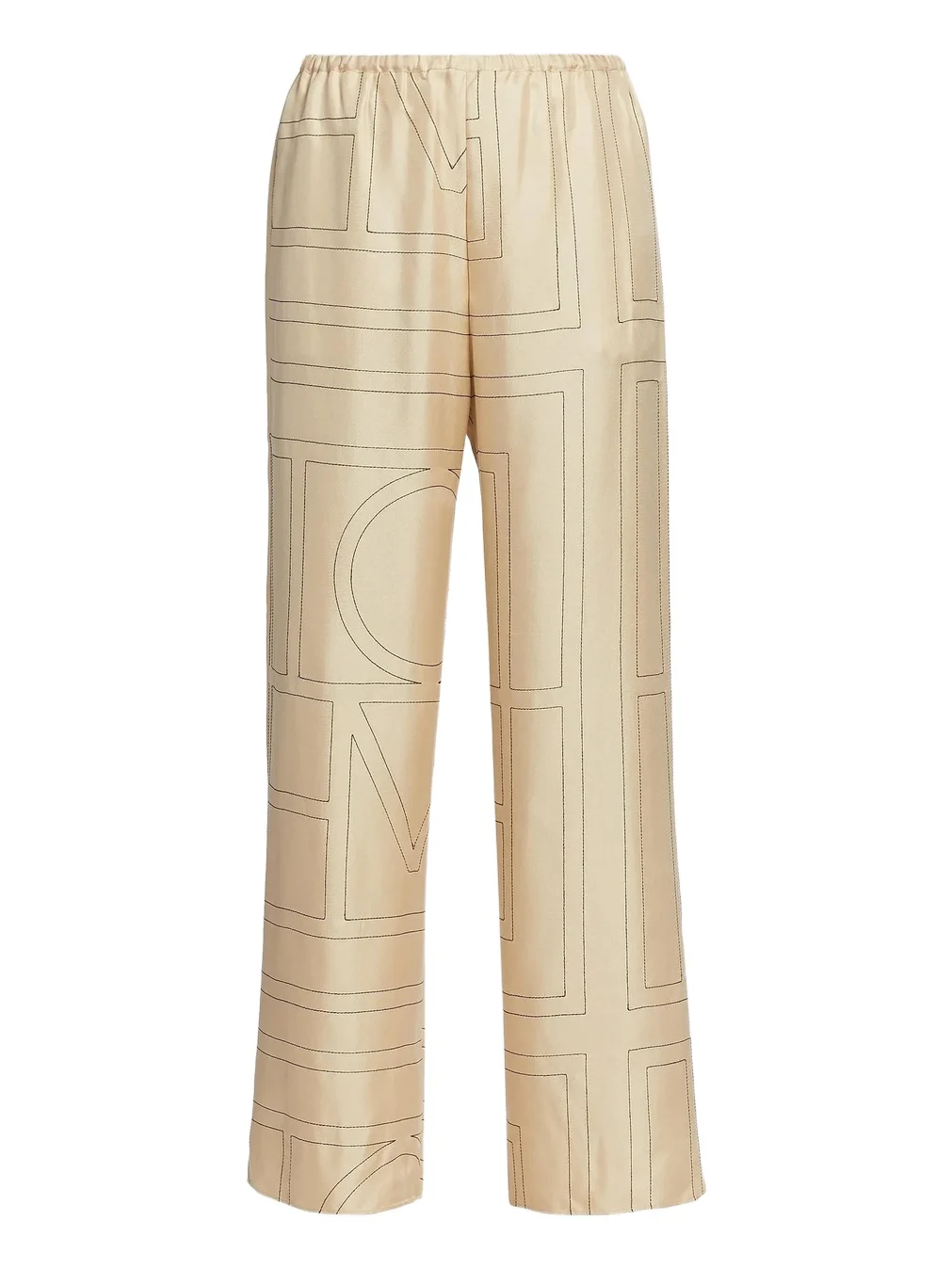 Women's Monogram Stitch Silk Pants Women's Monogram Stitch Silk Pants