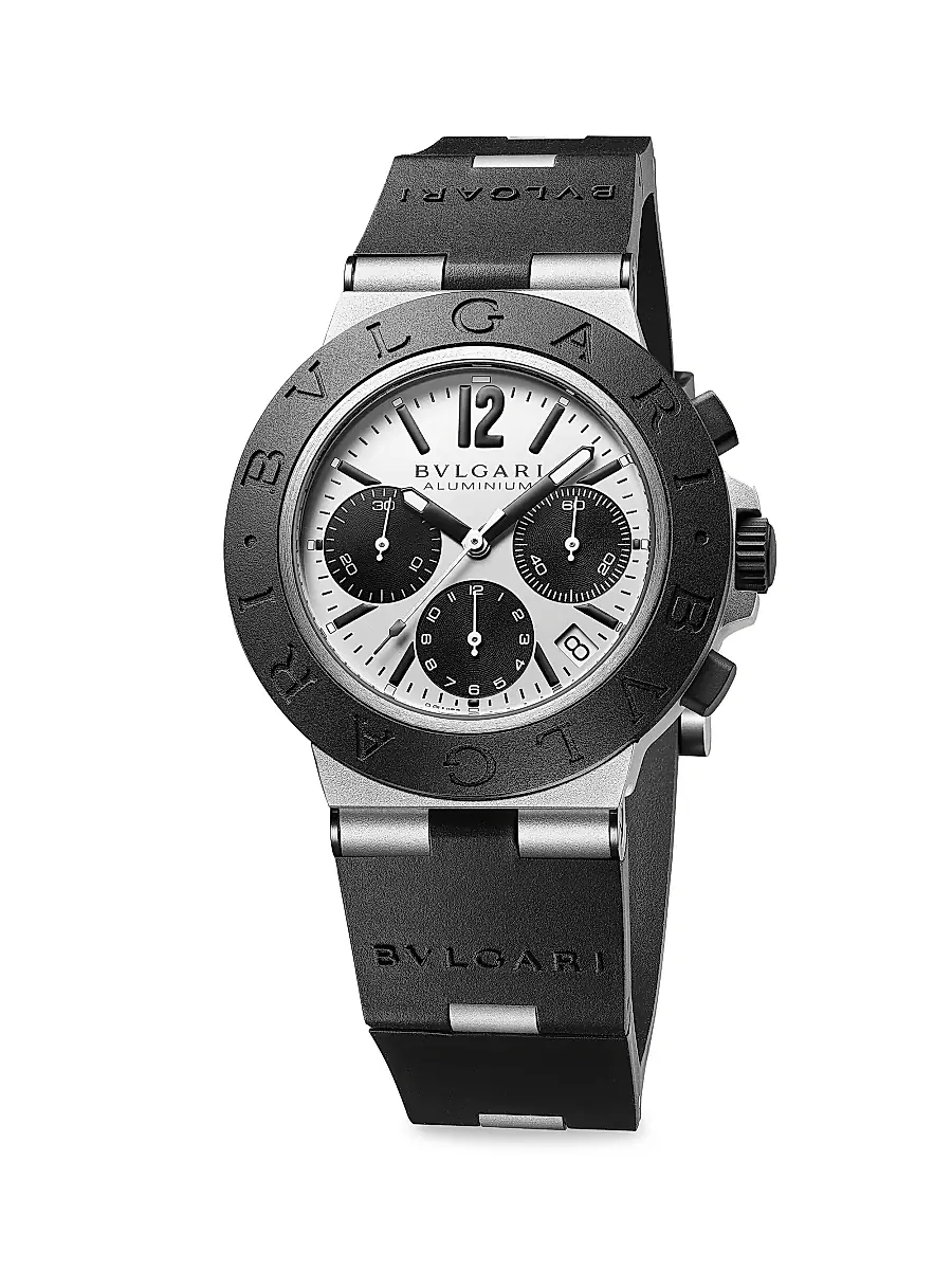 Women's Aluminum, Titanium & Rubber Strap Chronograph Watch - Black Women's Aluminum, Titanium & Rubber Strap Chronograph Watch - Black