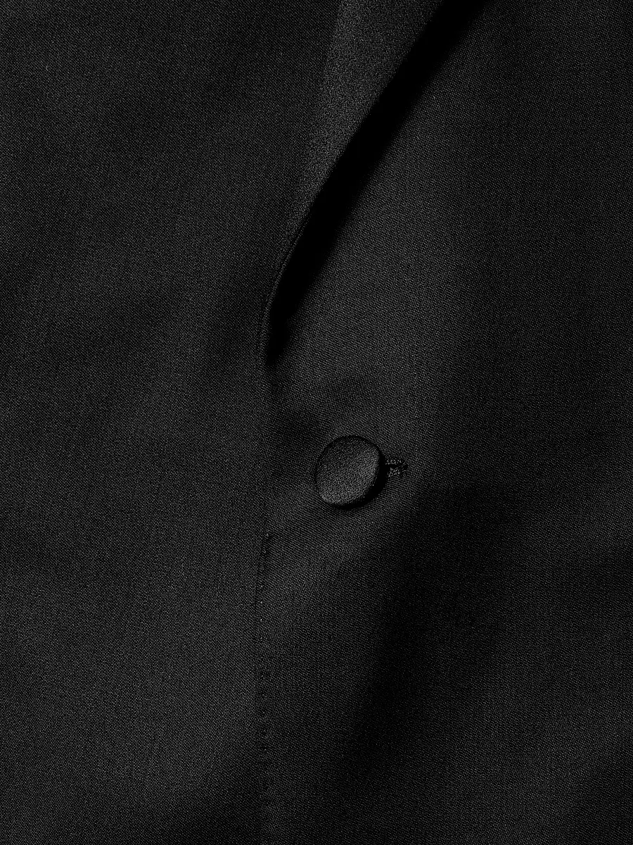 Canali Men's One-Button Peak Lapel Wool Suit - Black | Thumbnail 6